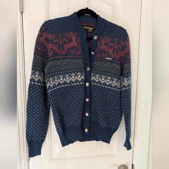 geiger Sweaters - VTG Geiger Fair Isle Cardigan